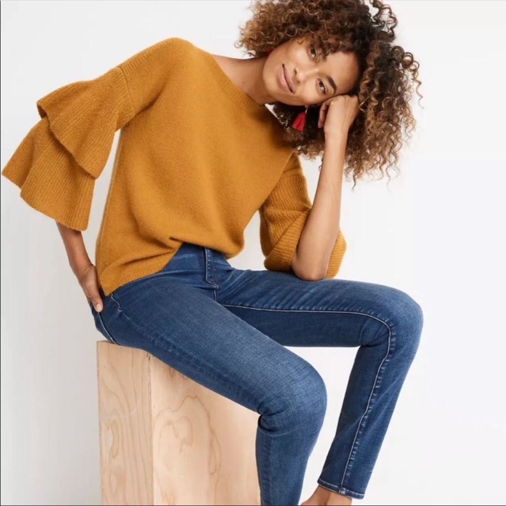 Madewell Tier-Sleeve Pullover Sweater - size XS